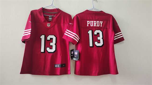 Womens San Francisco 49ers #13 Brock Purdy Red Alternate Vapor Stitched Jersey